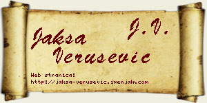 Jakša Verušević vizit kartica